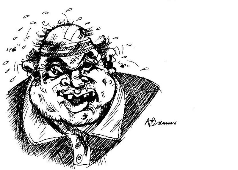 rugby pcts 10.jpg - One of a series of cartoons for Cobham rugby club by Aidan Bremner.